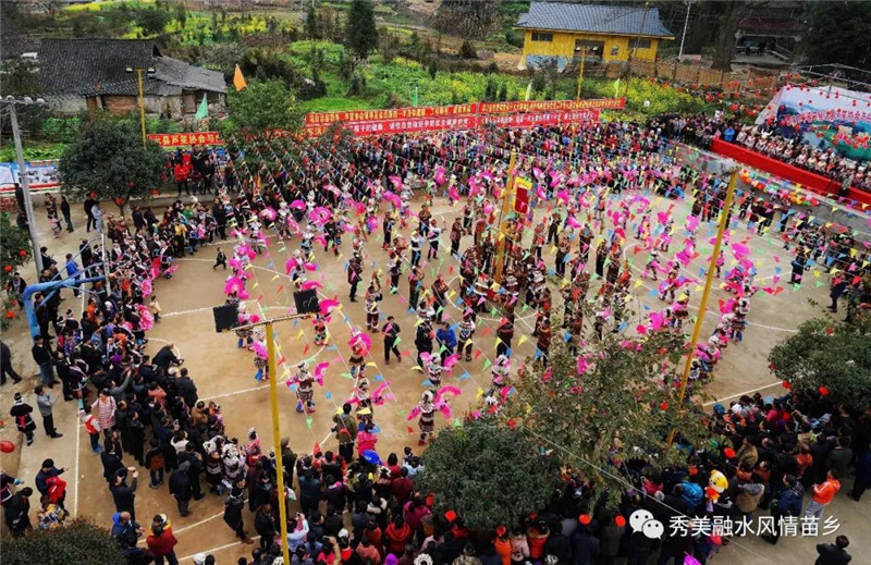 12、组织开展县芦笙协会与白云乡瑶口村竹口屯打同年活动