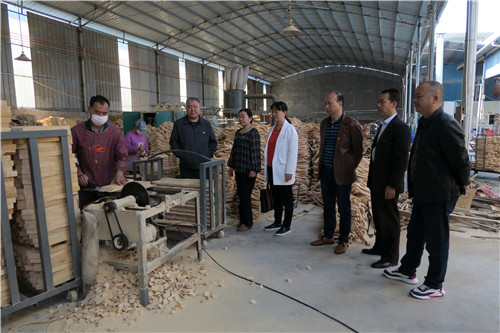 参观林升公司生产车间